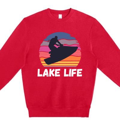 Funny Jetski Jetskiing Jet Ski Accessory For Premium Crewneck Sweatshirt