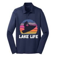 Funny Jetski Jetskiing Jet Ski Accessory For Silk Touch Performance Long Sleeve Polo