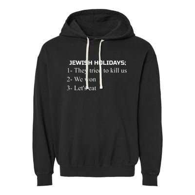 Funny Jewish Joke Holiday Humor Gift For Passover Garment-Dyed Fleece Hoodie