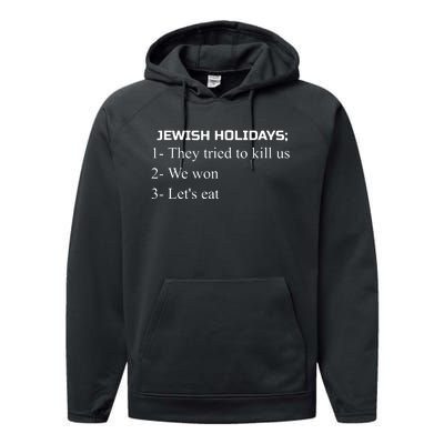 Funny Jewish Joke Holiday Humor Gift For Passover Performance Fleece Hoodie