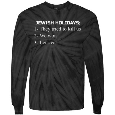 Funny Jewish Joke Holiday Humor Gift For Passover Tie-Dye Long Sleeve Shirt