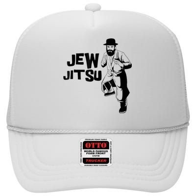 Funny Jew Jitsu Jiu Jitsu Martial Arts High Crown Mesh Back Trucker Hat