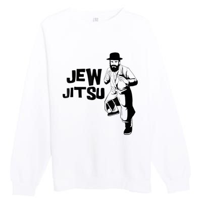 Funny Jew Jitsu Jiu Jitsu Martial Arts Premium Crewneck Sweatshirt