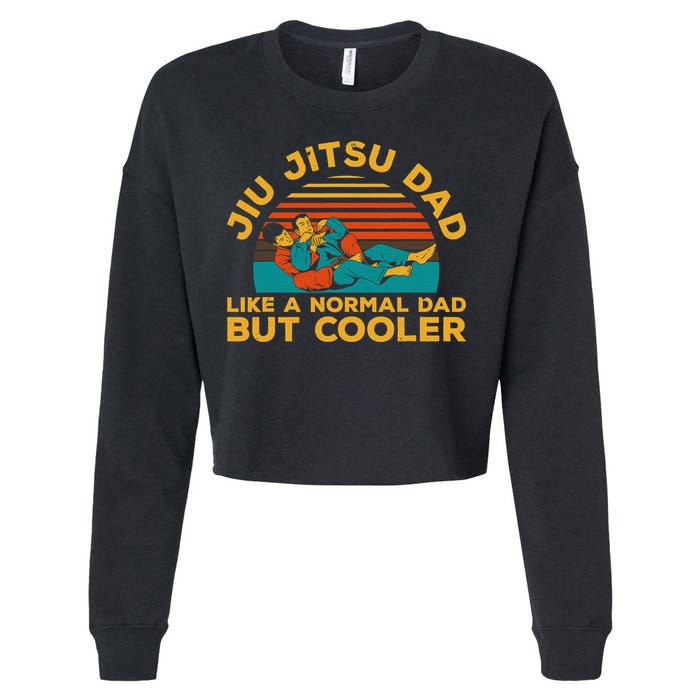 Funny Jiu Jitsu Dad For Brazilian Jiu Jitsu Lover Cropped Pullover Crew