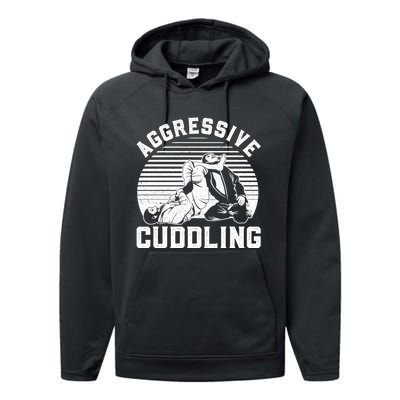 Funny Jiu Jitsu Design Performance Fleece Hoodie