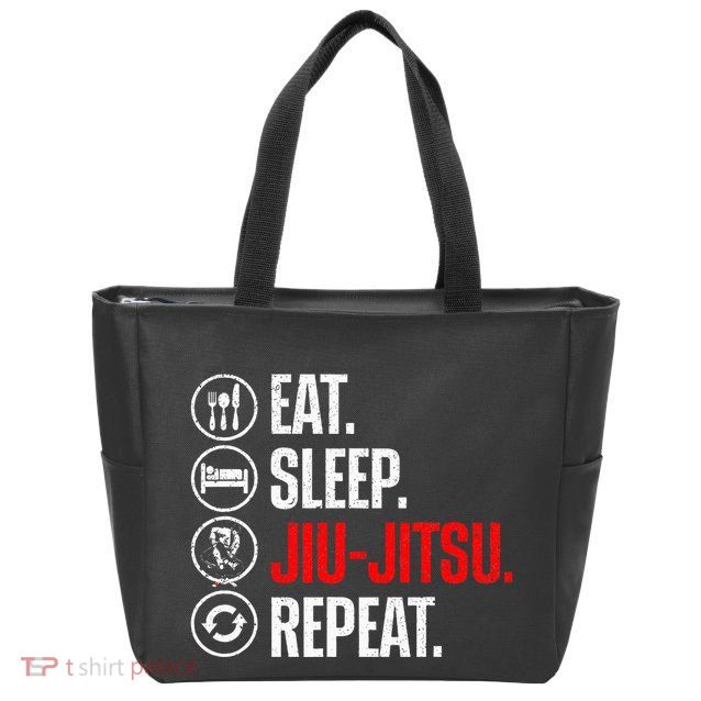 Funny Jiu Jitsu Brazilian Jiu Jitsu Bjj Zip Tote Bag