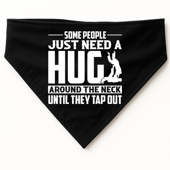 Funny Jiu Jitsu Some People Just Need A Hug Around The Neck USA-Made Doggie Bandana