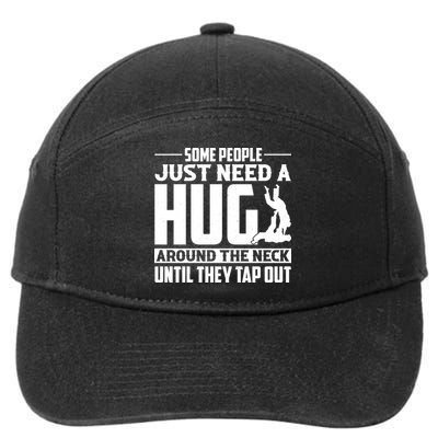 Funny Jiu Jitsu Some People Just Need A Hug Around The Neck 7-Panel Snapback Hat