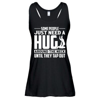 Funny Jiu Jitsu Some People Just Need A Hug Around The Neck Ladies Essential Flowy Tank