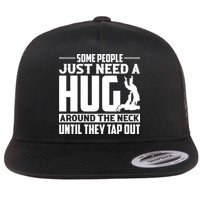 Funny Jiu Jitsu Some People Just Need A Hug Around The Neck Flatbill Hat