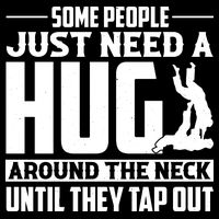 Funny Jiu Jitsu Some People Just Need A Hug Around The Neck Flatbill Hat