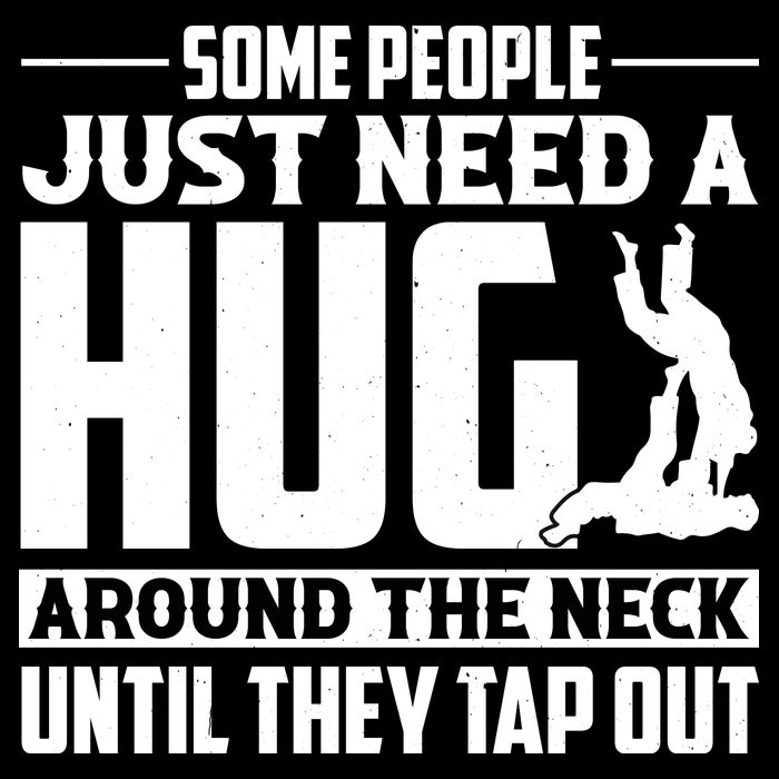 Funny Jiu Jitsu Some People Just Need A Hug Around The Neck Flatbill Hat