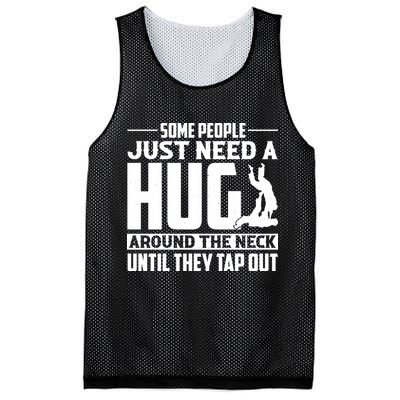 Funny Jiu Jitsu Some People Just Need A Hug Around The Neck Mesh Reversible Basketball Jersey Tank
