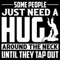 Funny Jiu Jitsu Some People Just Need A Hug Around The Neck Zip Tote Bag