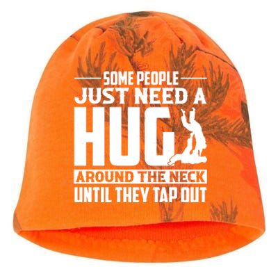 Funny Jiu Jitsu Some People Just Need A Hug Around The Neck Kati - Camo Knit Beanie