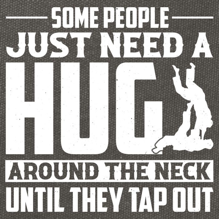 Funny Jiu Jitsu Some People Just Need A Hug Around The Neck Cotton Canvas Backpack