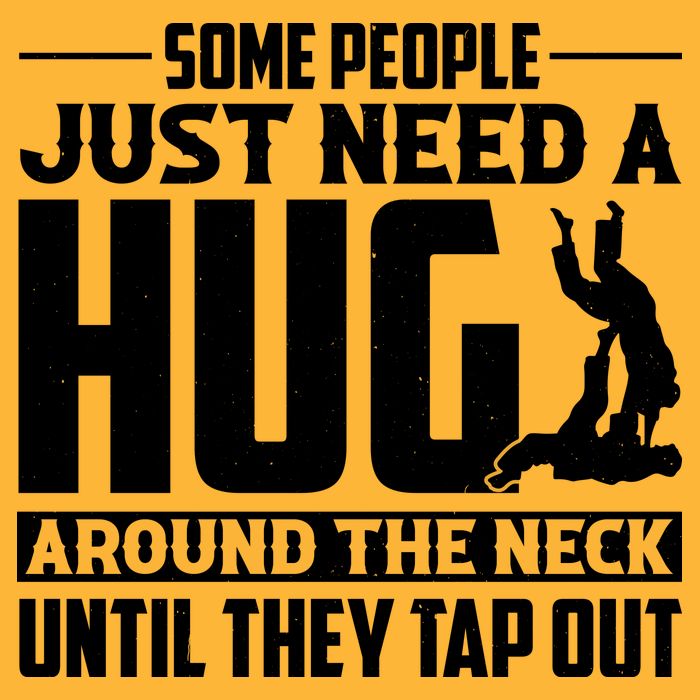 Funny Jiu Jitsu Some People Just Need A Hug Around The Neck Baby Bodysuit