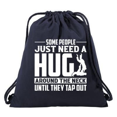 Funny Jiu Jitsu Some People Just Need A Hug Around The Neck Drawstring Bag