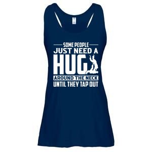 Funny Jiu Jitsu Some People Just Need A Hug Around The Neck Ladies Essential Flowy Tank