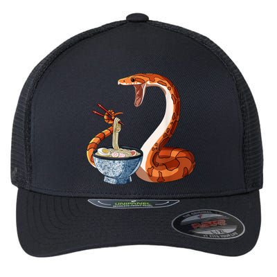 Funny Japanese Kawaii Ramen Corn Snake Flexfit Unipanel Trucker Cap