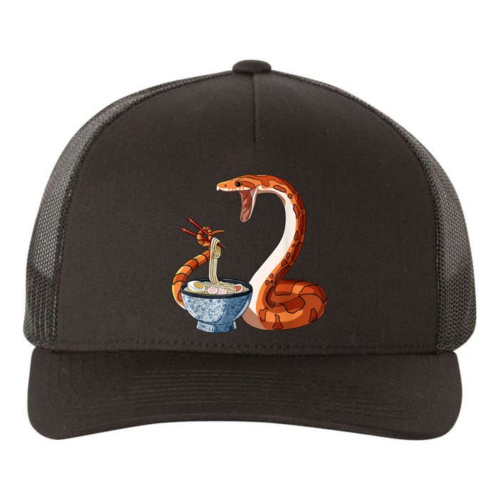 Funny Japanese Kawaii Ramen Corn Snake Yupoong Adult 5-Panel Trucker Hat