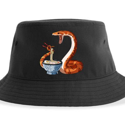 Funny Japanese Kawaii Ramen Corn Snake Sustainable Bucket Hat