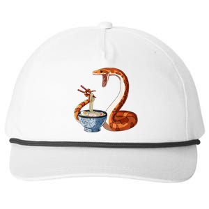 Funny Japanese Kawaii Ramen Corn Snake Snapback Five-Panel Rope Hat