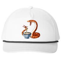 Funny Japanese Kawaii Ramen Corn Snake Snapback Five-Panel Rope Hat