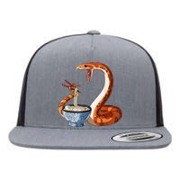 Funny Japanese Kawaii Ramen Corn Snake Flat Bill Trucker Hat