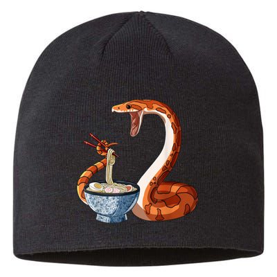 Funny Japanese Kawaii Ramen Corn Snake Sustainable Beanie