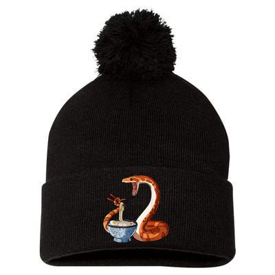 Funny Japanese Kawaii Ramen Corn Snake Pom Pom 12in Knit Beanie