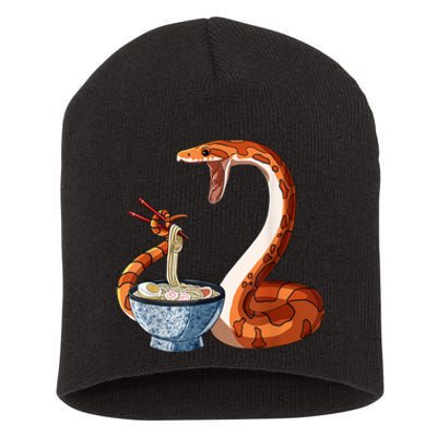 Funny Japanese Kawaii Ramen Corn Snake Short Acrylic Beanie