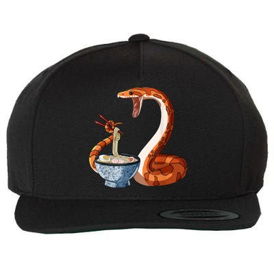 Funny Japanese Kawaii Ramen Corn Snake Wool Snapback Cap