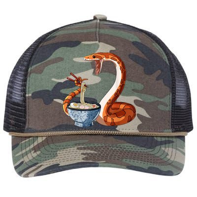 Funny Japanese Kawaii Ramen Corn Snake Retro Rope Trucker Hat Cap