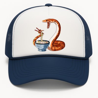 Funny Japanese Kawaii Ramen Corn Snake Trucker Hat