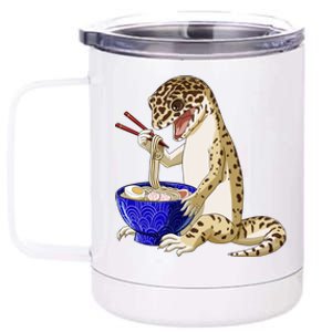 Funny Japanese Kawaii Ra Reptile Leopard Gecko Funny Gift 12 oz Stainless Steel Tumbler Cup