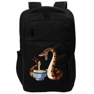 Funny Japanese Kawaii Ramen Snake Ball Python Impact Tech Backpack