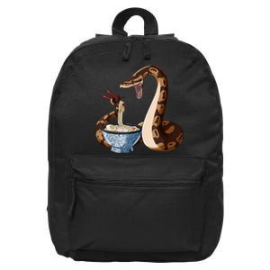 Funny Japanese Kawaii Ramen Snake Ball Python 16 in Basic Backpack