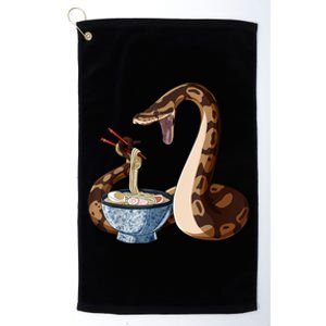 Funny Japanese Kawaii Ramen Snake Ball Python Platinum Collection Golf Towel