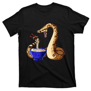 Funny Japanese Kawaii Ramen Noodles Snake Boa Constrictor T-Shirt