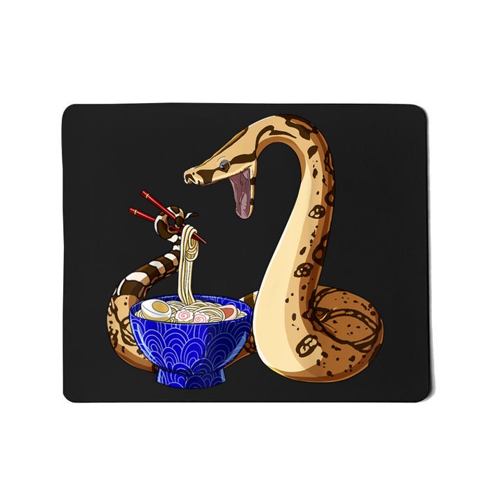 Funny Japanese Kawaii Ramen Noodles Snake Boa Constrictor Mousepad