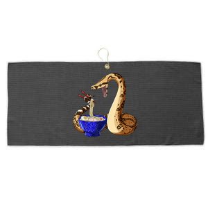 Funny Japanese Kawaii Ramen Noodles Snake Boa Constrictor Large Microfiber Waffle Golf Towel