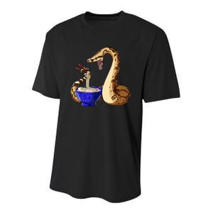 Funny Japanese Kawaii Ramen Noodles Snake Boa Constrictor Youth Performance Sprint T-Shirt