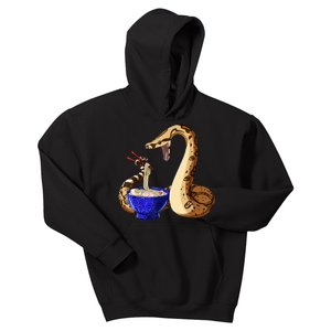 Funny Japanese Kawaii Ramen Noodles Snake Boa Constrictor Kids Hoodie