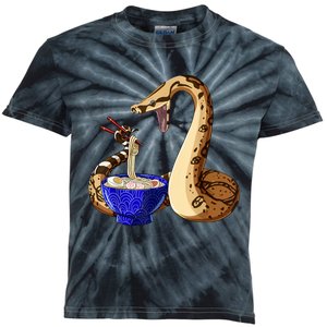 Funny Japanese Kawaii Ramen Noodles Snake Boa Constrictor Kids Tie-Dye T-Shirt