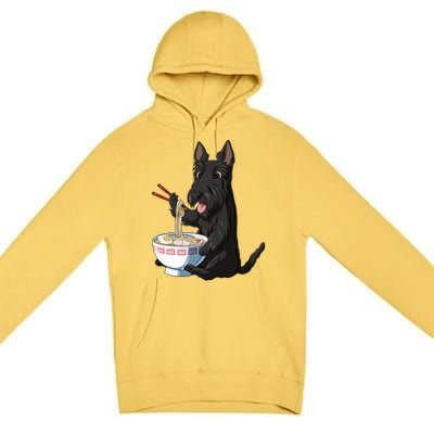 Funny Japanese Kawaii Ra Scottie Dog Scottish Terrier Gift Premium Pullover Hoodie