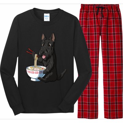 Funny Japanese Kawaii Ra Scottie Dog Scottish Terrier Gift Long Sleeve Pajama Set