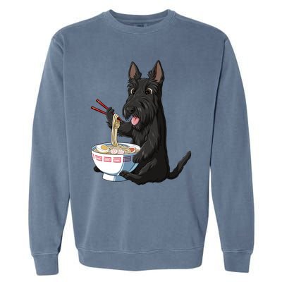 Funny Japanese Kawaii Ra Scottie Dog Scottish Terrier Gift Garment-Dyed Sweatshirt