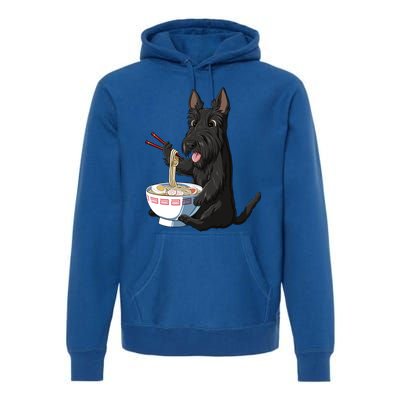 Funny Japanese Kawaii Ra Scottie Dog Scottish Terrier Gift Premium Hoodie