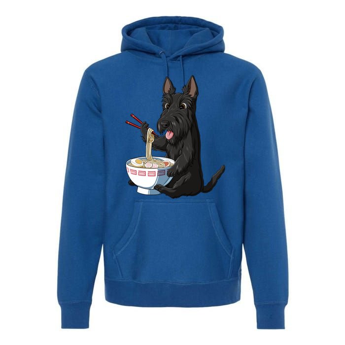 Funny Japanese Kawaii Ra Scottie Dog Scottish Terrier Gift Premium Hoodie